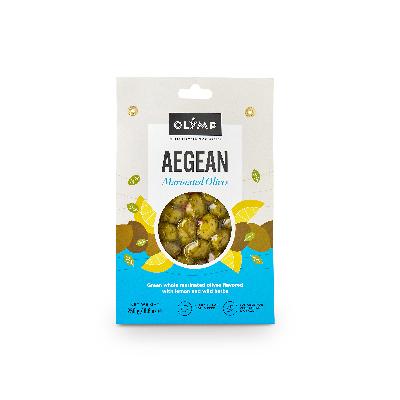 Olymp zelené olivy s citrónem a bylinkami vakuované 250 g