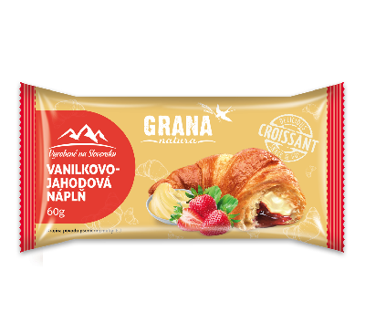 GRANA Croissant vanilka-jahoda