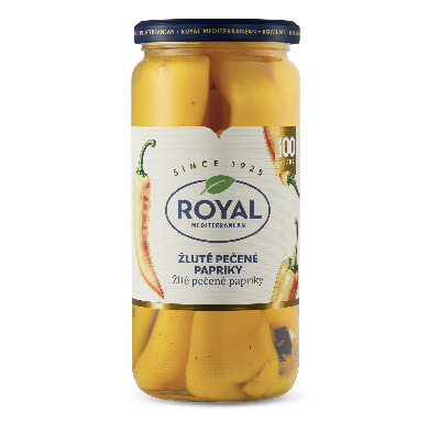 Royal yellow roasted peppers