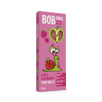 Šnek Bob jablečno-malinové rolky