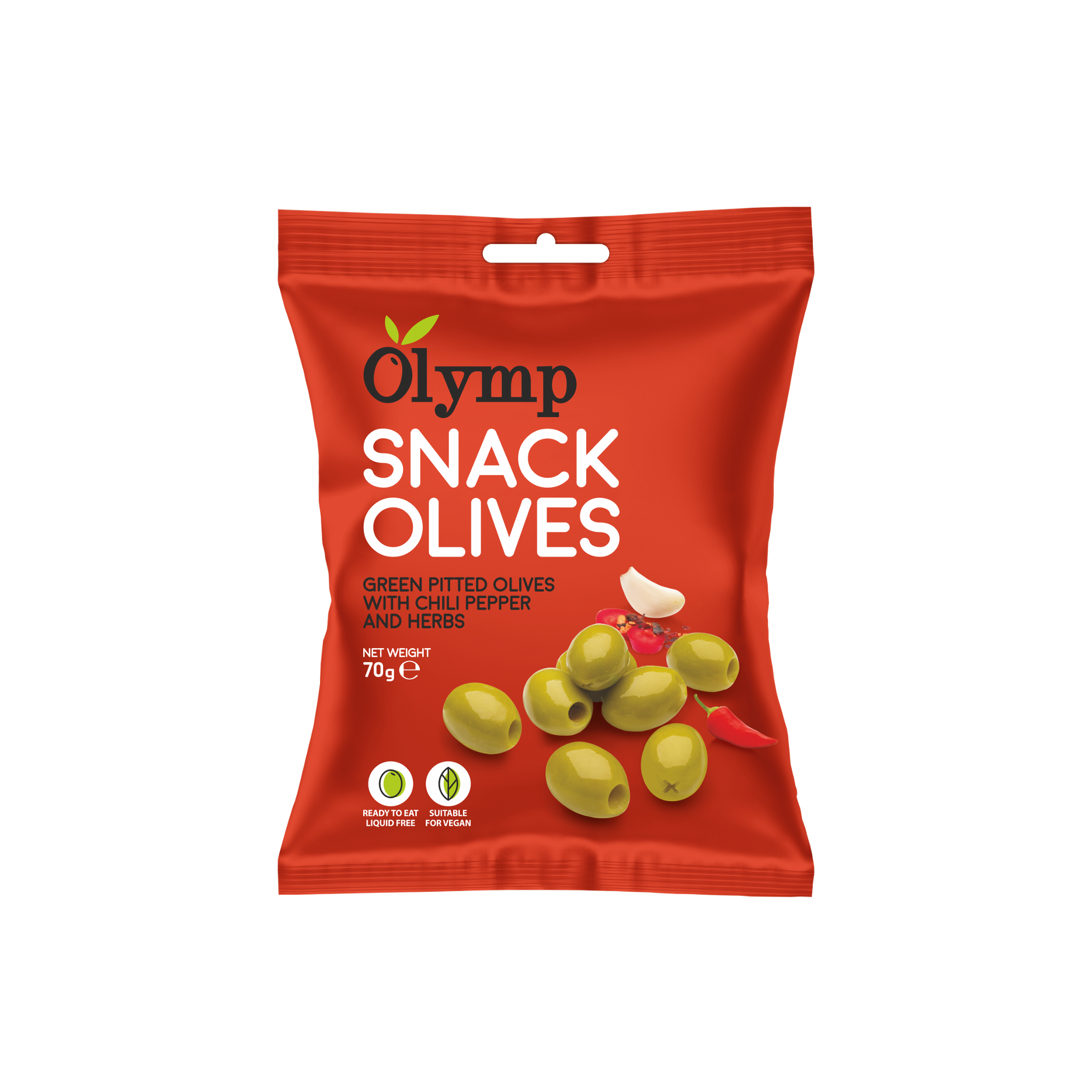 Olymp Snack zelené olivy s chilli paprikou
